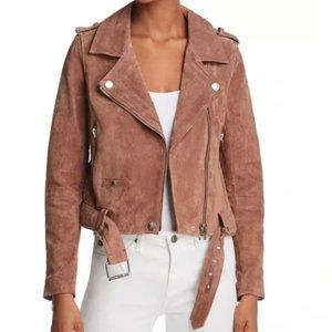 Blank NYC - Suede Moto Jacket - Brown - Size Medium
